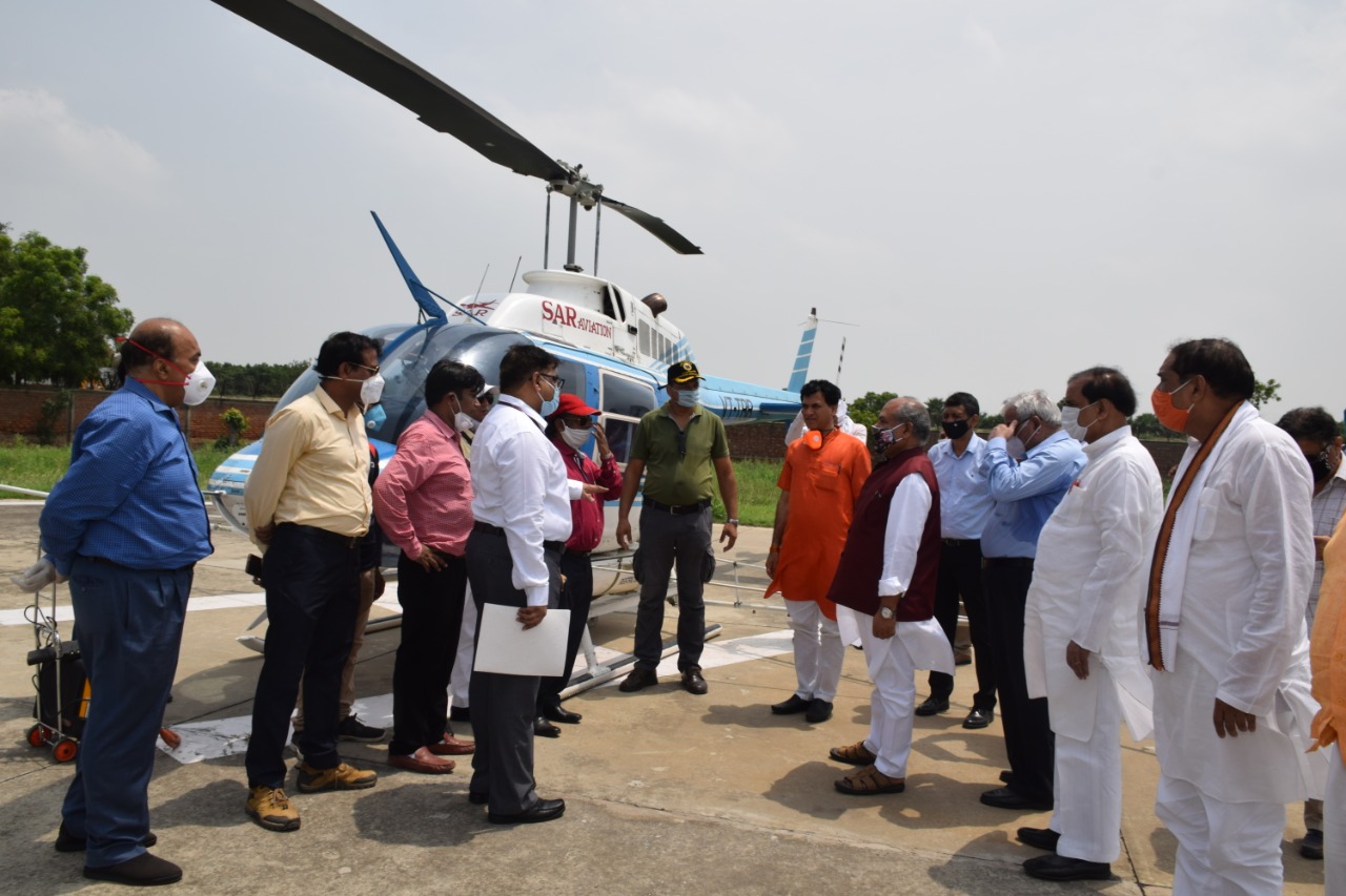 Helicopter leaves for Barmer