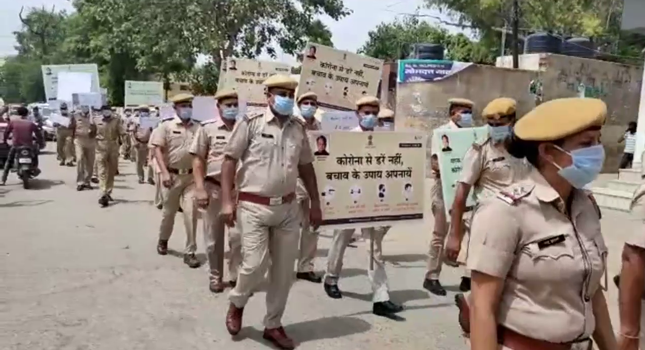 jaipur news,  rajasthan news,  corona awareness rally,  awareness rally in Kotputli,  Public awareness campaign,  corona virus