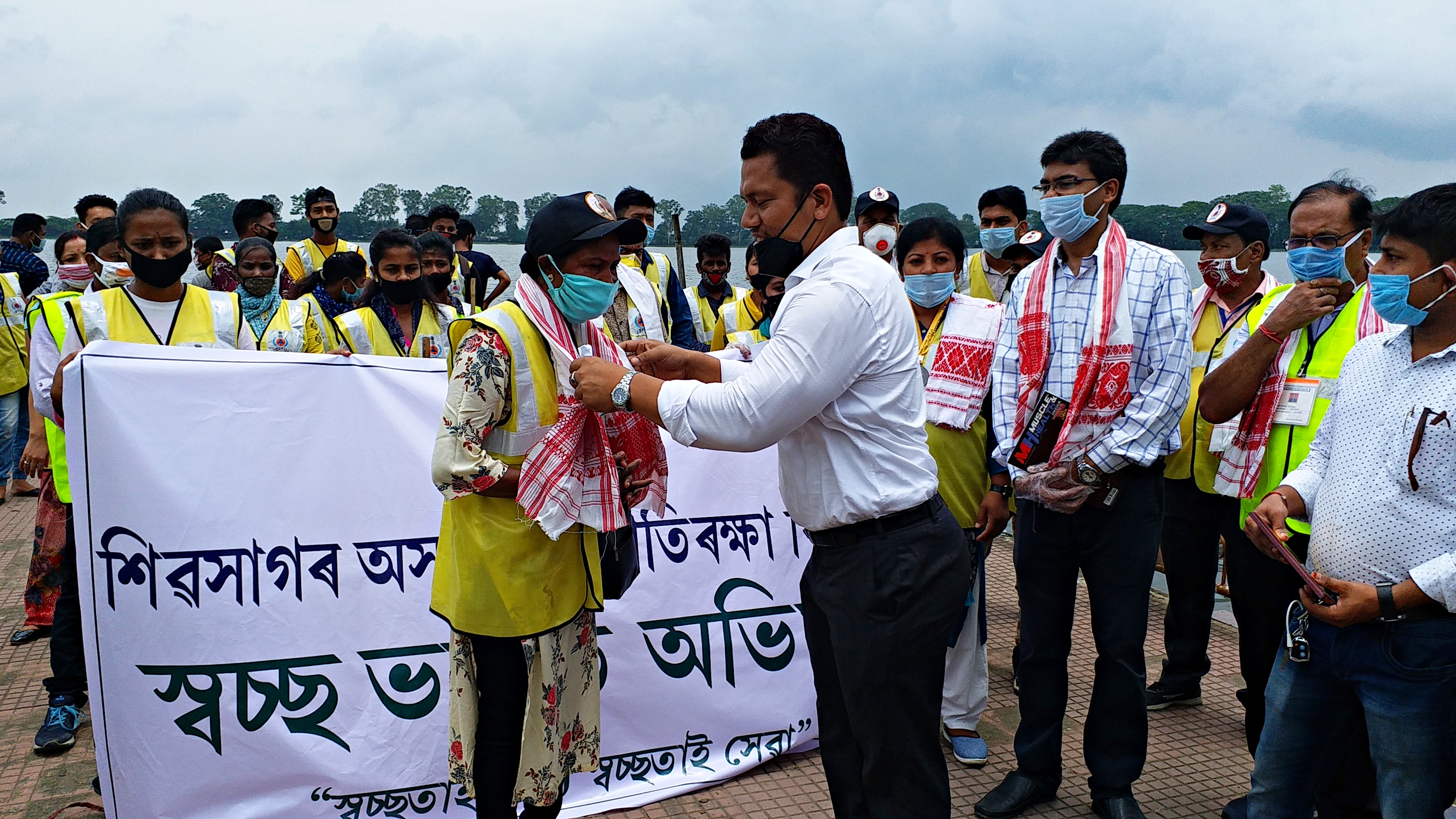 SIVSAGAR DISASTER MANAGEMENT DEPARTMENT INITIATIVE TO CLEAN SIVSAGAR POND