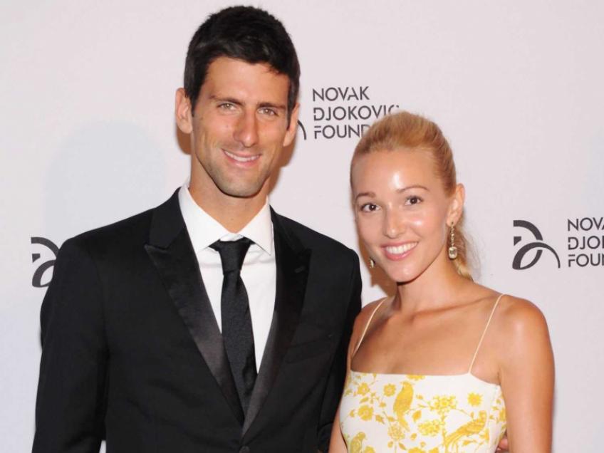 Novak Djokovic and wife