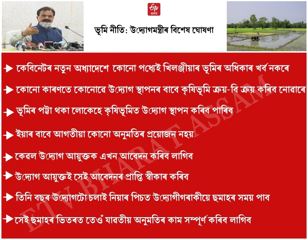 সুৰক্ষিত থাকিব খিলঞ্জীয়াৰ ভূমিৰ অধিকাৰ: চন্দ্ৰমোহন পাটোৱাৰী