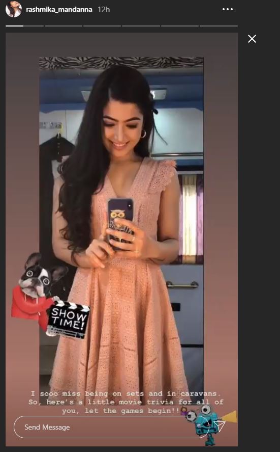 rashmika insta post