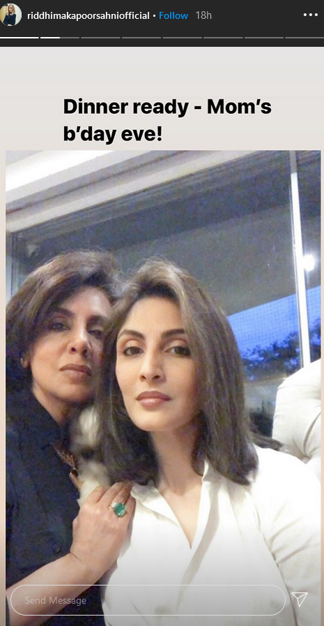 neetu kapoor birthday daughter riddhima kapoor wish special post