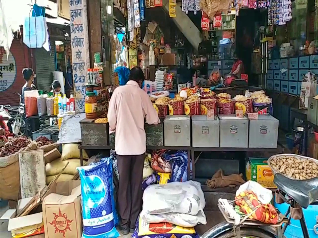 Customer in ration shop