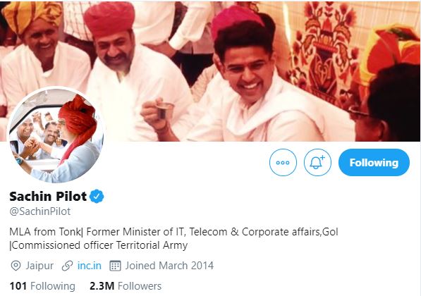 Sachin Pilot, cm ashok gehlot