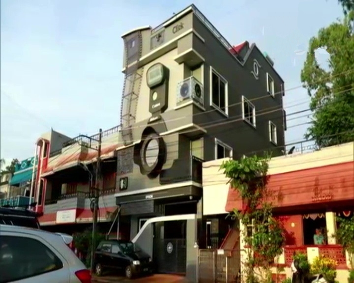 camera shaped house