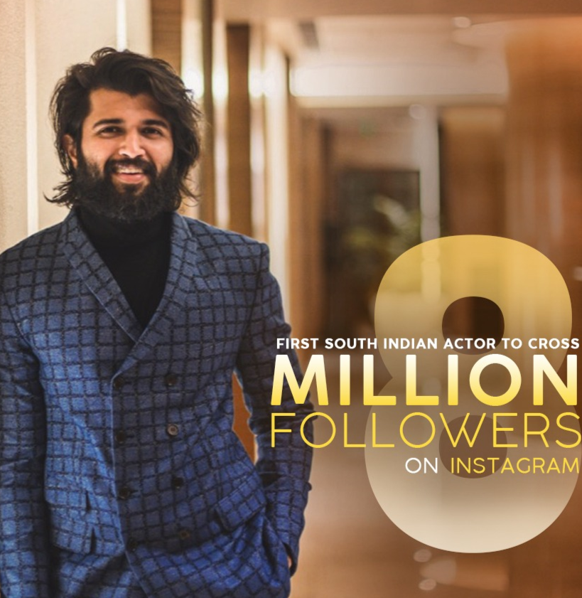 Vijay Devarakonda gain 8 million followers in Instagram