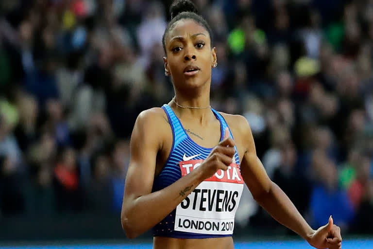 American sprinter Stevens