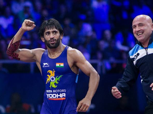 Bajrang Punia and coach