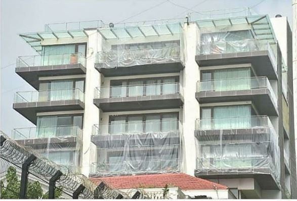 Shah Rukh Khan's Mannat covered with plastic sheets