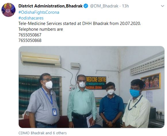 Tele medicine services starts in bhadrak district hospital