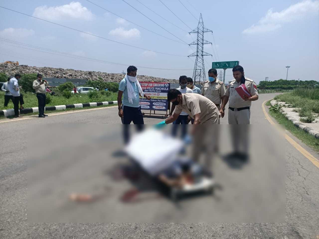 Bike rider death  in tractor trolley collision in Panchkula