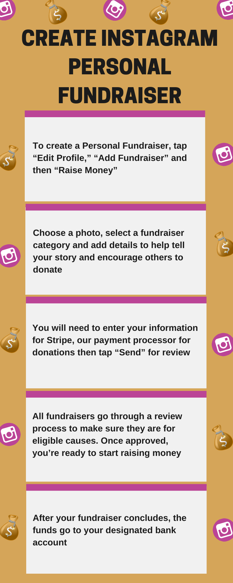 instagram Fundraiser, இன்ஸ்டாகிராம் நிதிதிரட்டல்