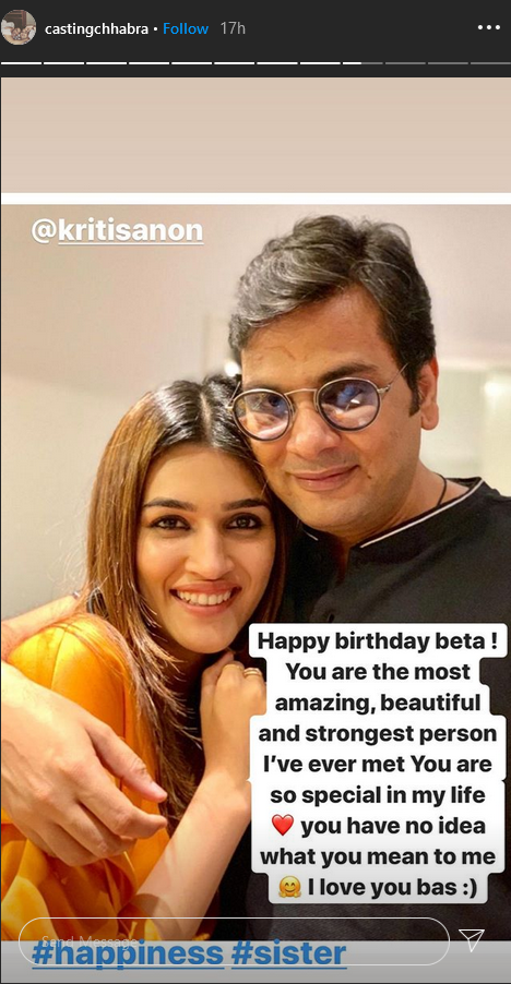 birthday girl kriti sanon gets a cute wish from sister nupur