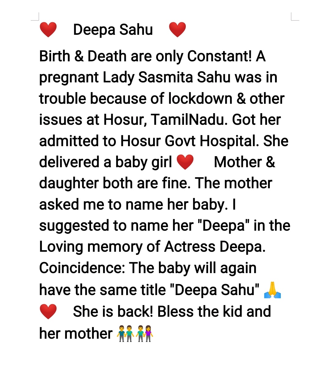 actor Sabyasachi Mishra shared a photo, photo of a baby girl, deepa sahu is back, sabyasachi on deepa, ଫେରିଲେ ଦୀପା ସାହୁ, ଫଟୋ ସେୟାର କଲେ ସବ୍ୟସାଚୀ, ଶିଶୁ କନ୍ୟାର ଫଟୋ