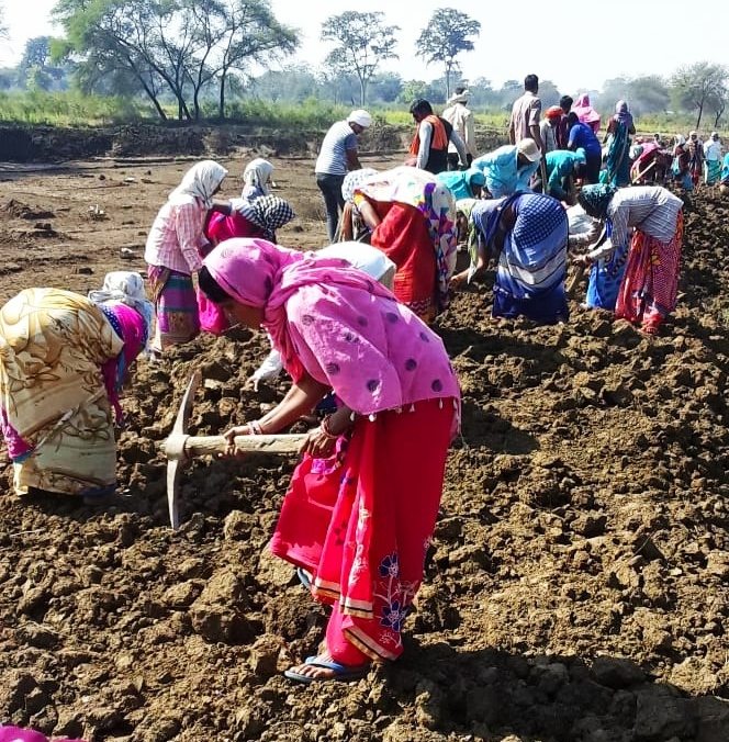 Women working under MGNREGA