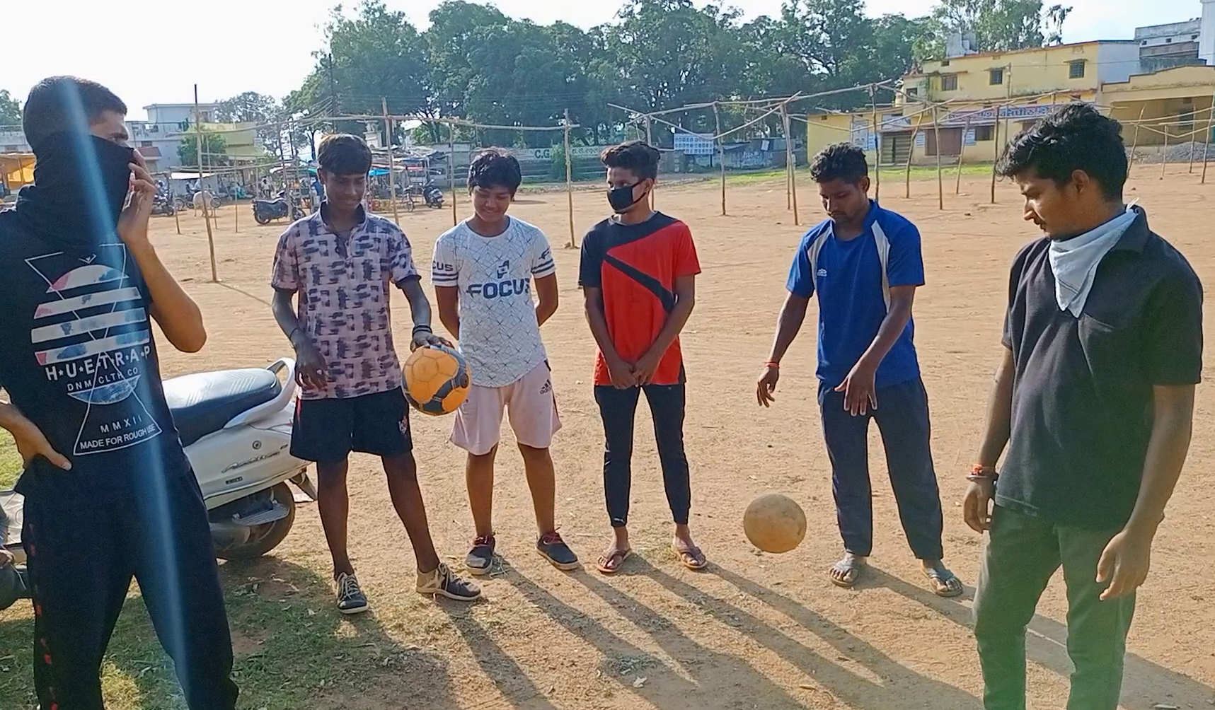 bad condition of football grounds in Dongargaon of rajnandgaon