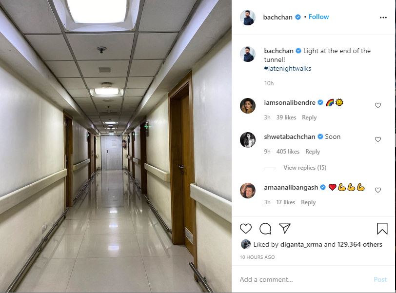 Abhishek Bachchan takes late-night stroll in hospital corridor