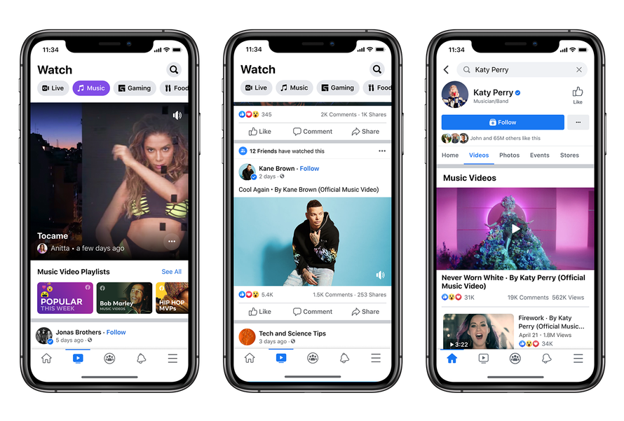 facebook launch official music videos ,facebook licensed music videos in india