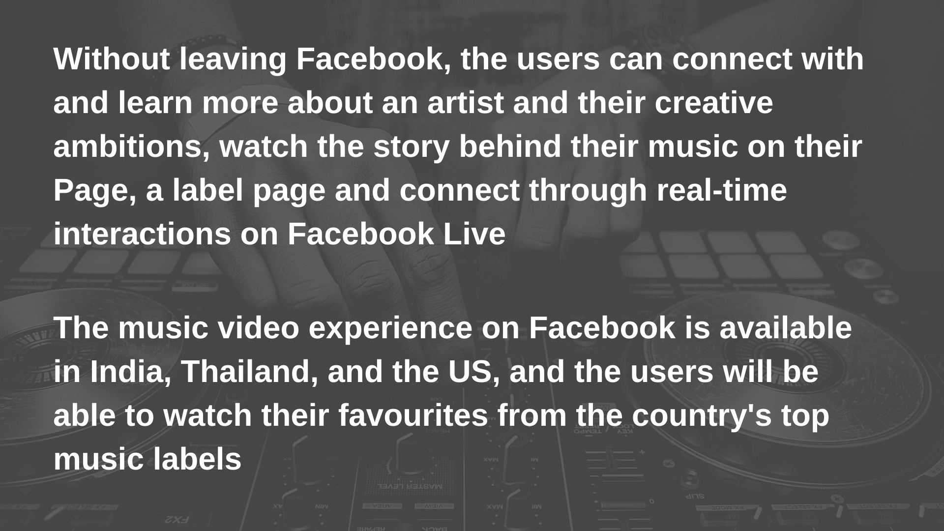 facebook launch official music videos ,facebook licensed music videos in india