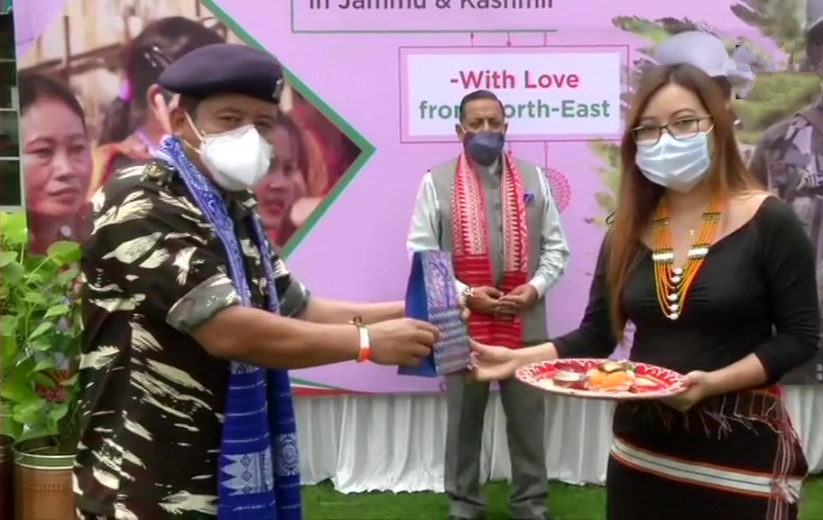 Women from northeast tie rakhi on jawans posted in J&K