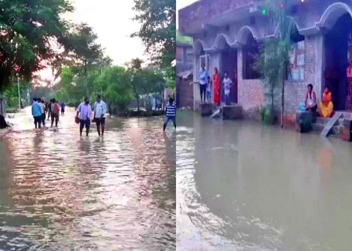 Waters from Burhi Gandak River caused flood-like situation in parts of Bihar