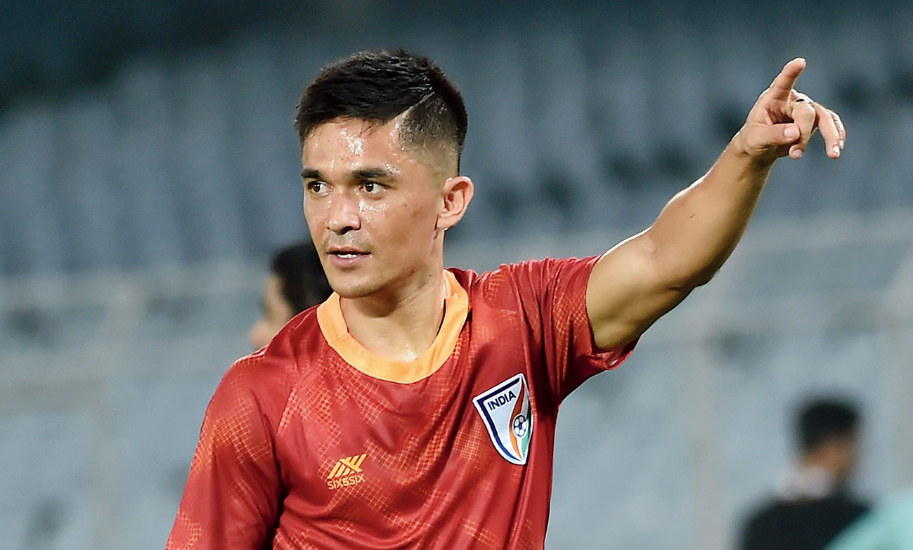 Indian football captain Sunil Chhetri