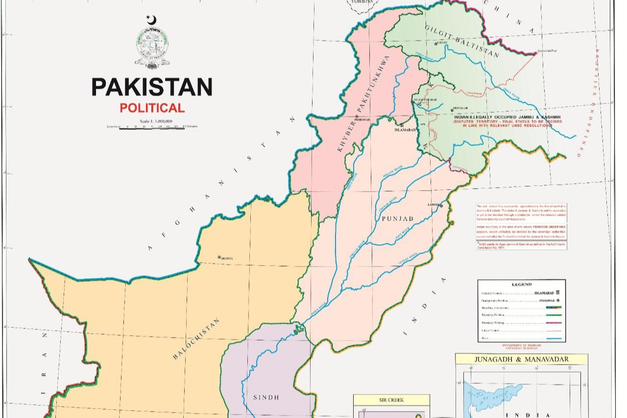 new map of pakistan