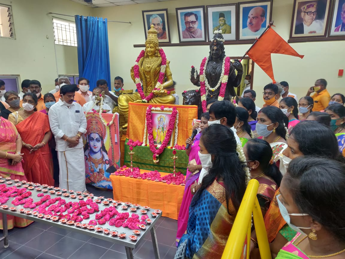 BJP workers perform special prayers at party office in Tamil Nadu