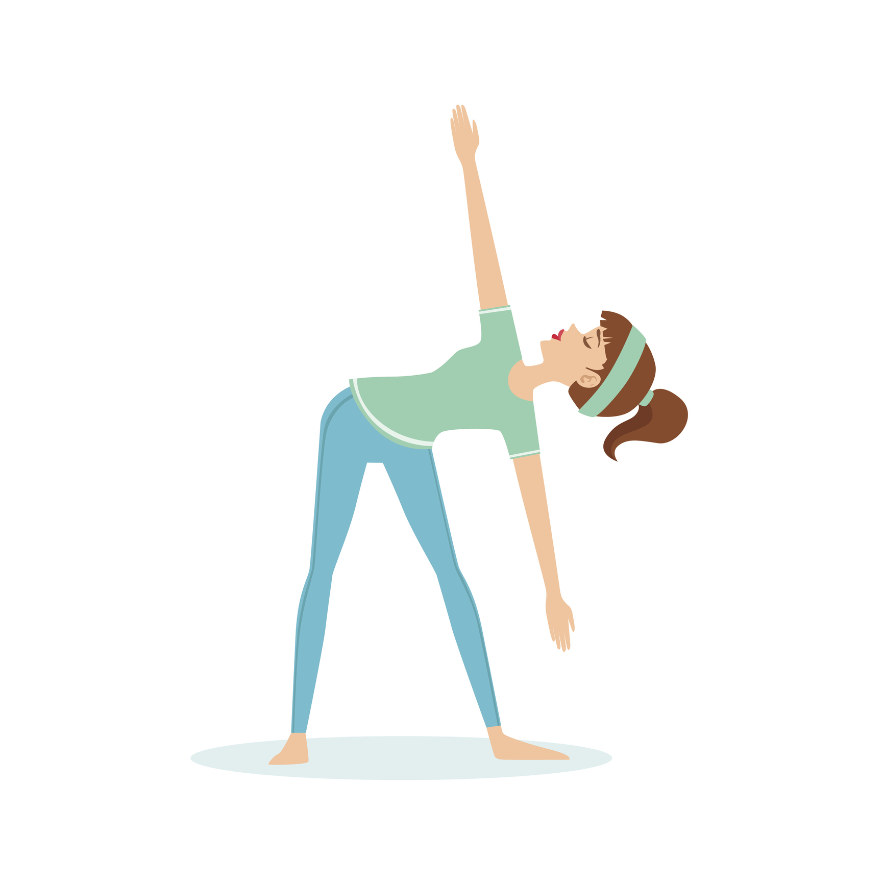 Extended Triangle Pose, Utthita Trikonasana)