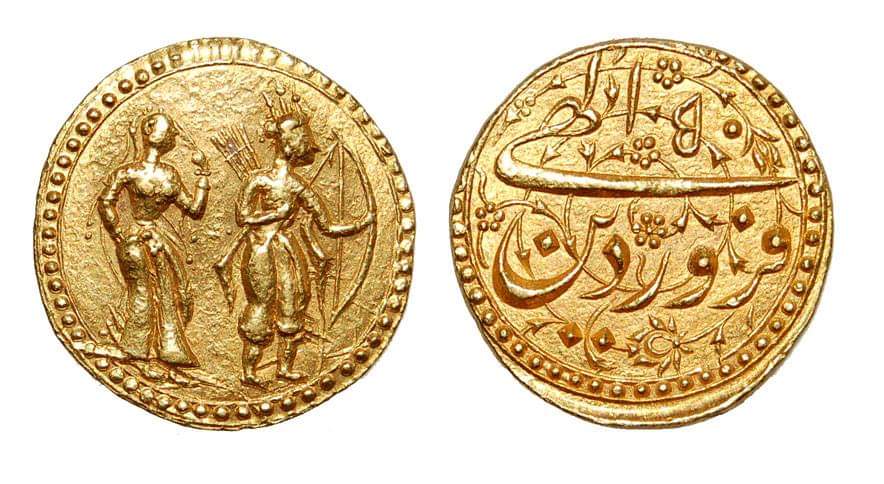 Akbar issued the coin of Ram,  Ram coin in Mughal rule, Coin in the name of ram