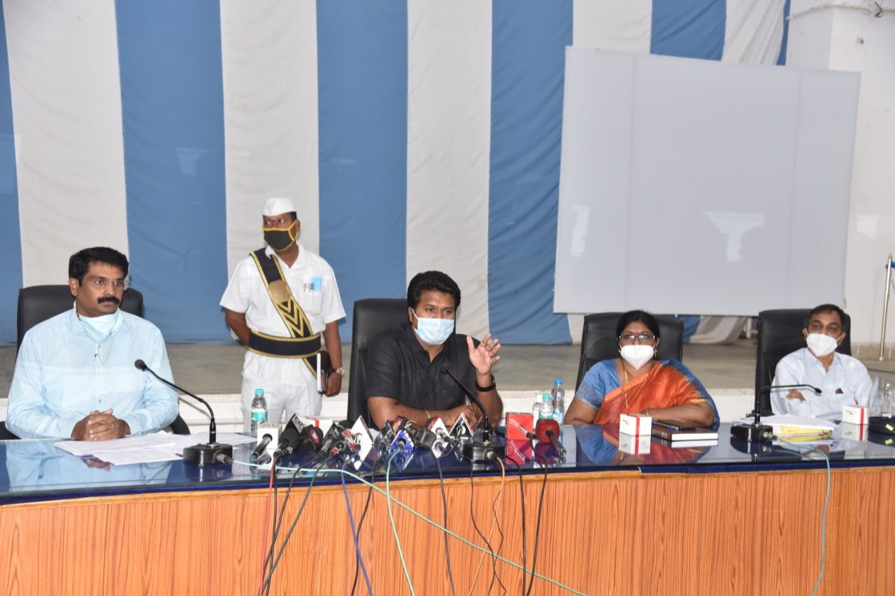 Joint Collector holds press conference at Vizianagaram Collectorate with Health Department officials