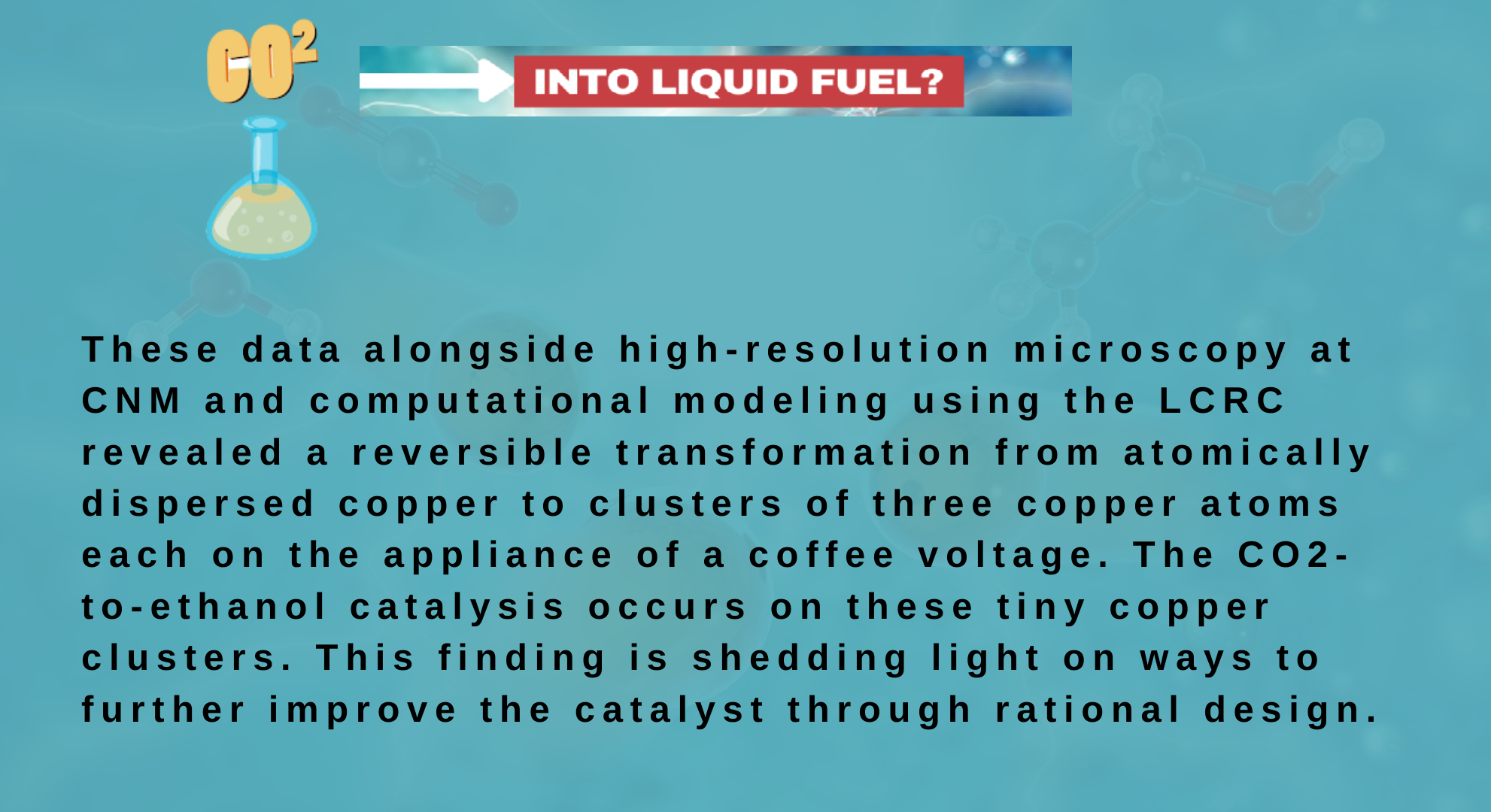 Carbon dioxide (CO2) and water into ethanol ,U.S. Department of Energy's (DOE) Argonne National Laborator