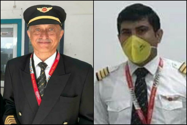 हादसे में मारे गए पायलट कैप्टन डीवी साठे (बाएं) और को पायलट अखिलेश (दाएं).