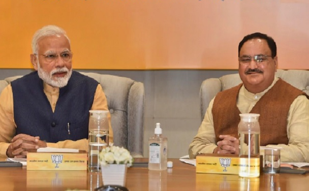 Video conferencing by PM Modi, BJP President JP Nadda