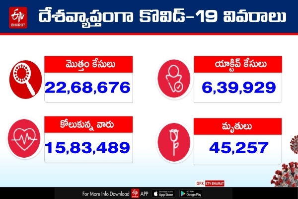 Coronavirus cases overall in India