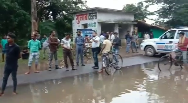 Tondia drain bridge submerged in flood water