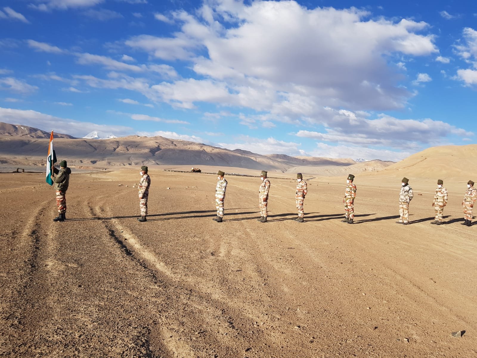 Indo-Tibetan Border Police (ITBP) jawans celebrate IndependenceDay in Ladhak