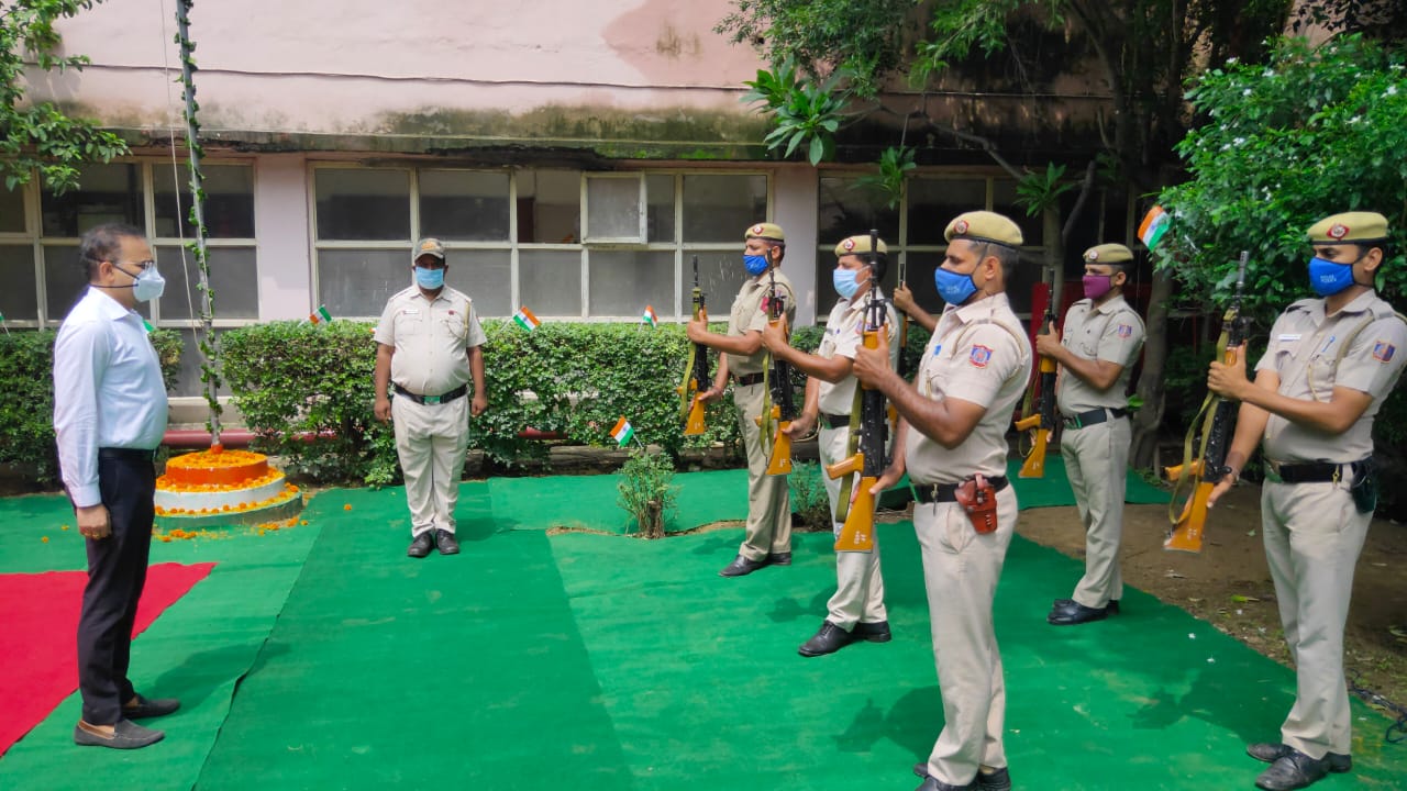 DM hoisted flag at South DM office on Independence day 2020