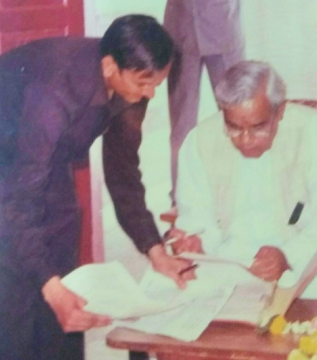 Atal Bihari Vajpayee won with heavy votes