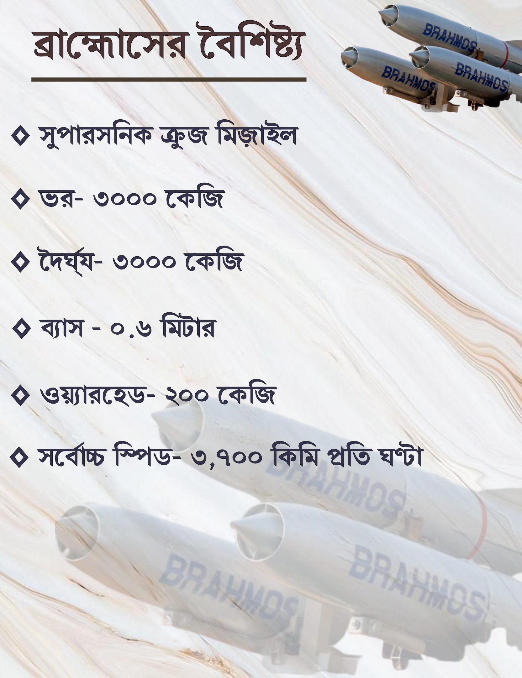 ব্রাহ্মোসের বৈশিষ্ট্য