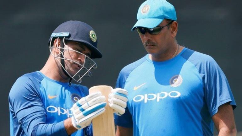 Ravi Shastri and MS Dhoni