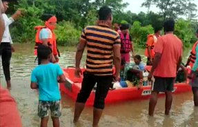 Agricultural fields and houses in Sunnala village of Belagavi are submerged as water