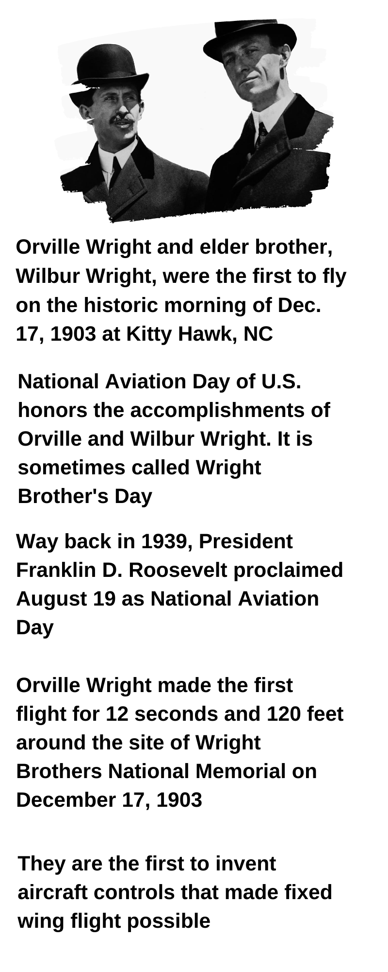 Orville Wright's birthday,Facts about Orviile Wright