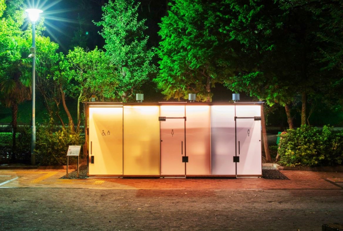 transparent public toilets in japan tokyo