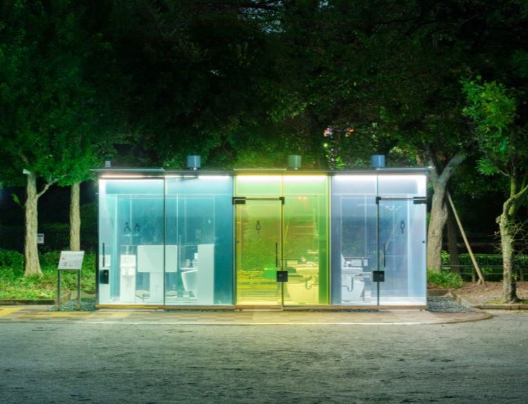 transparent public toilets in japan tokyo