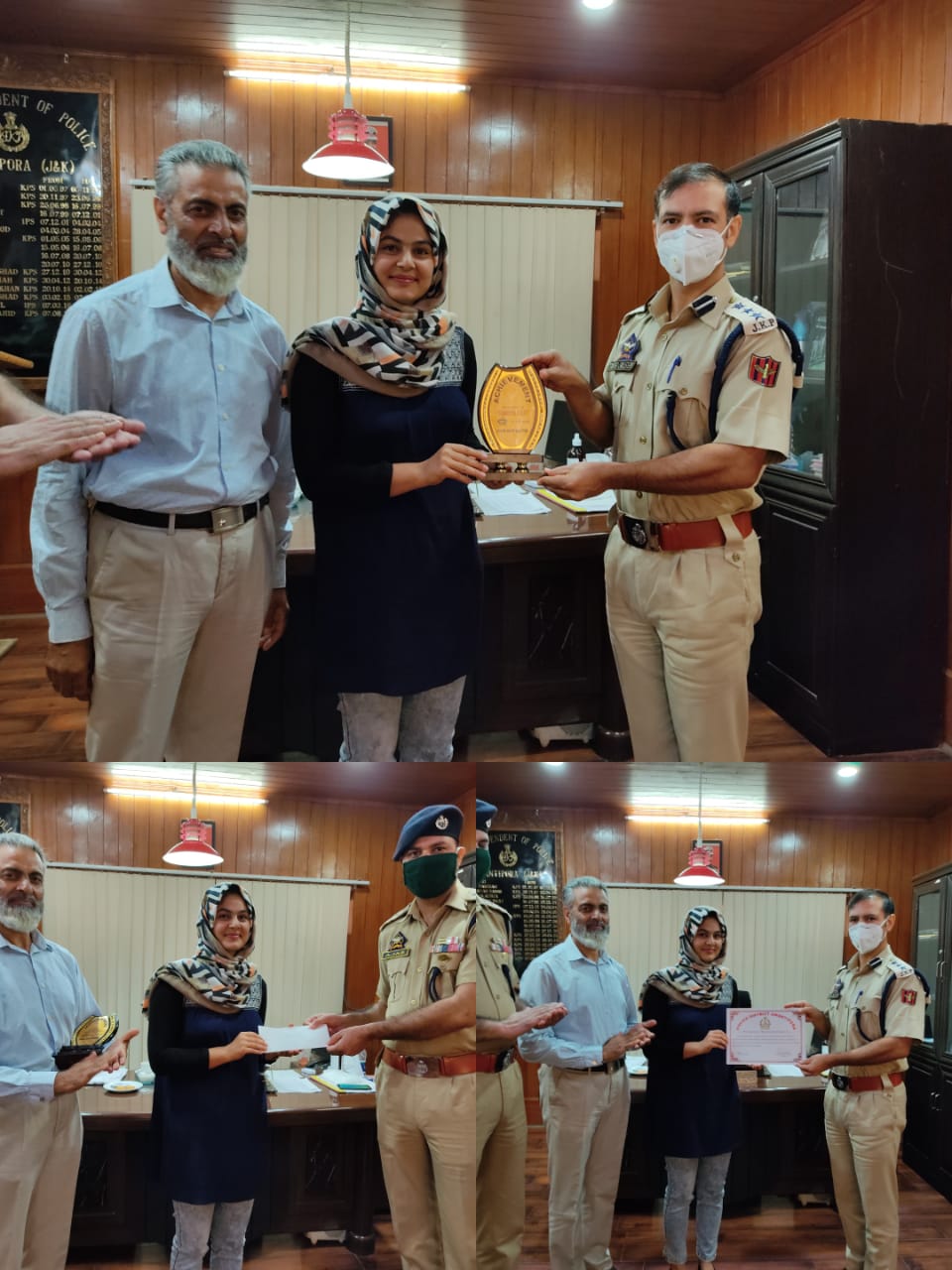 Martial Art player felicitated by awantipora police