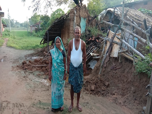 House collapsed due to rain