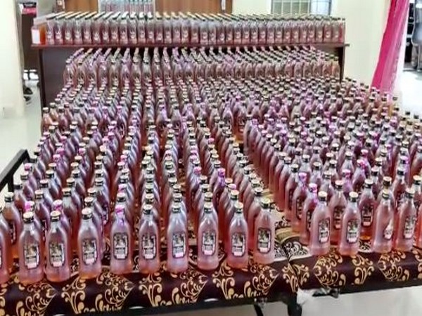 Seized liquor bottles