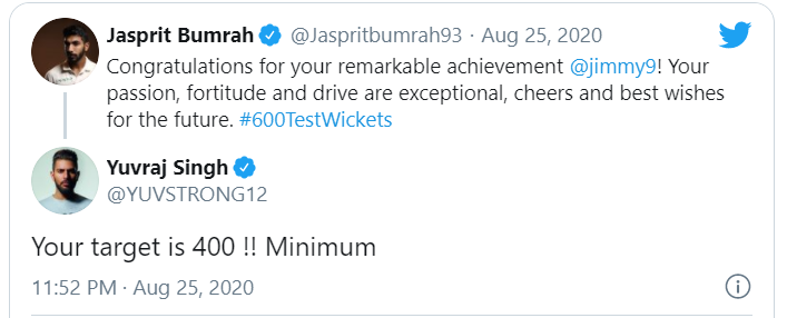 yuvraj singh gives target to jasprit bumrah of 400 test wickets